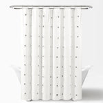 Boho Circle Tufted Yarn Dyed Recycled Cotton Blend Shower Curtain