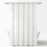 Boho Kendra Tufted Yarn Dyed Recycled Cotton Blend Shower Curtain