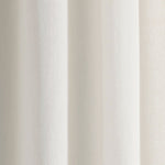 Luxury Modern Flower Linen Like Embroidery Border Window Curtain Panel