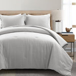 Haniya Solid Waffle Woven Cotton Textured Comforter Set