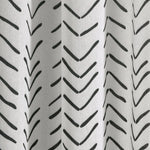 Hygge Modern Arrow Faux Linen Window Curtain Panel Set