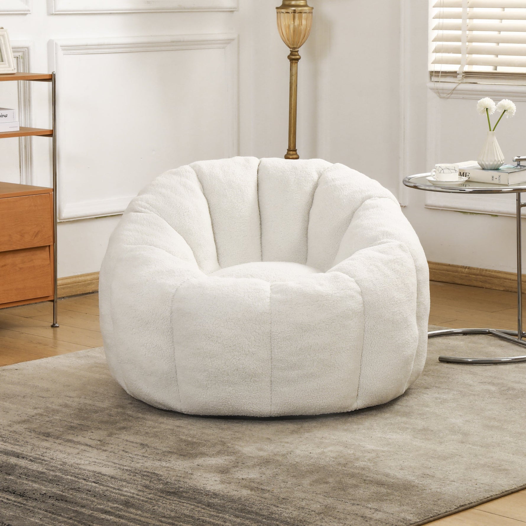 Bean Bag Chair with Armrests and High-Density Foam