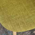 Modern Minimalist Fabric Dining Chair With Iron Legs