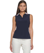 Tommy Hilfiger Women's Contrast-Collar Knit Top