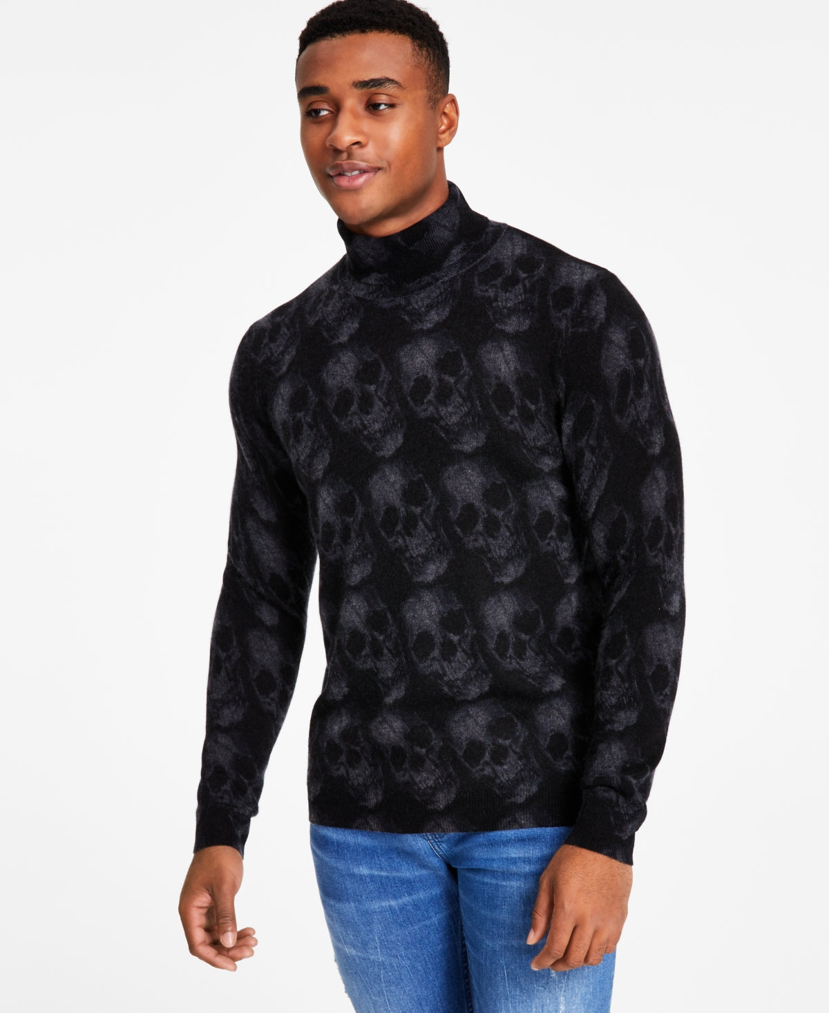 INC Mens Billie Regular Fit Wool Turtleneck Sweater