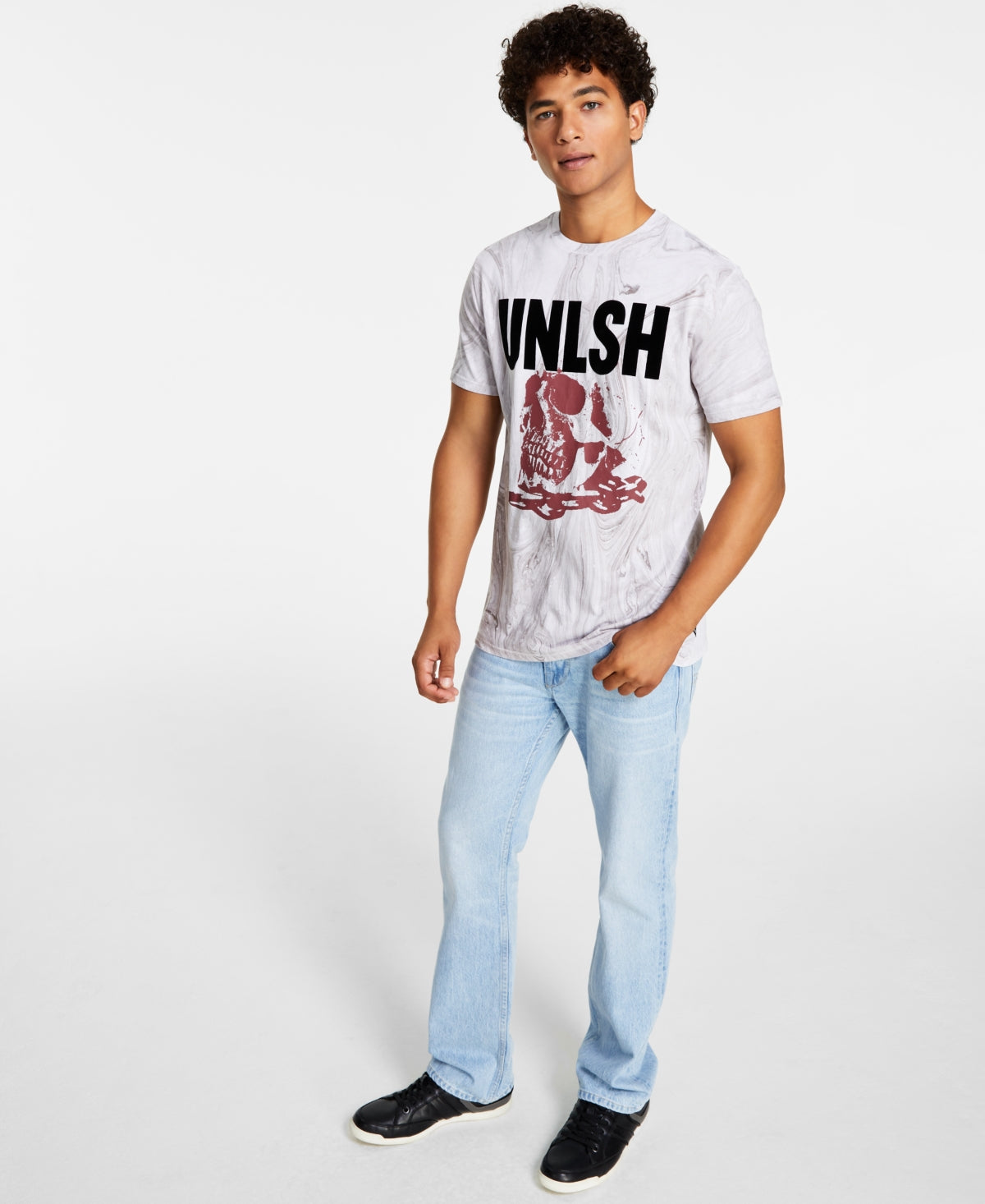 Men's Crewneck Skull Graphic T-Shirt