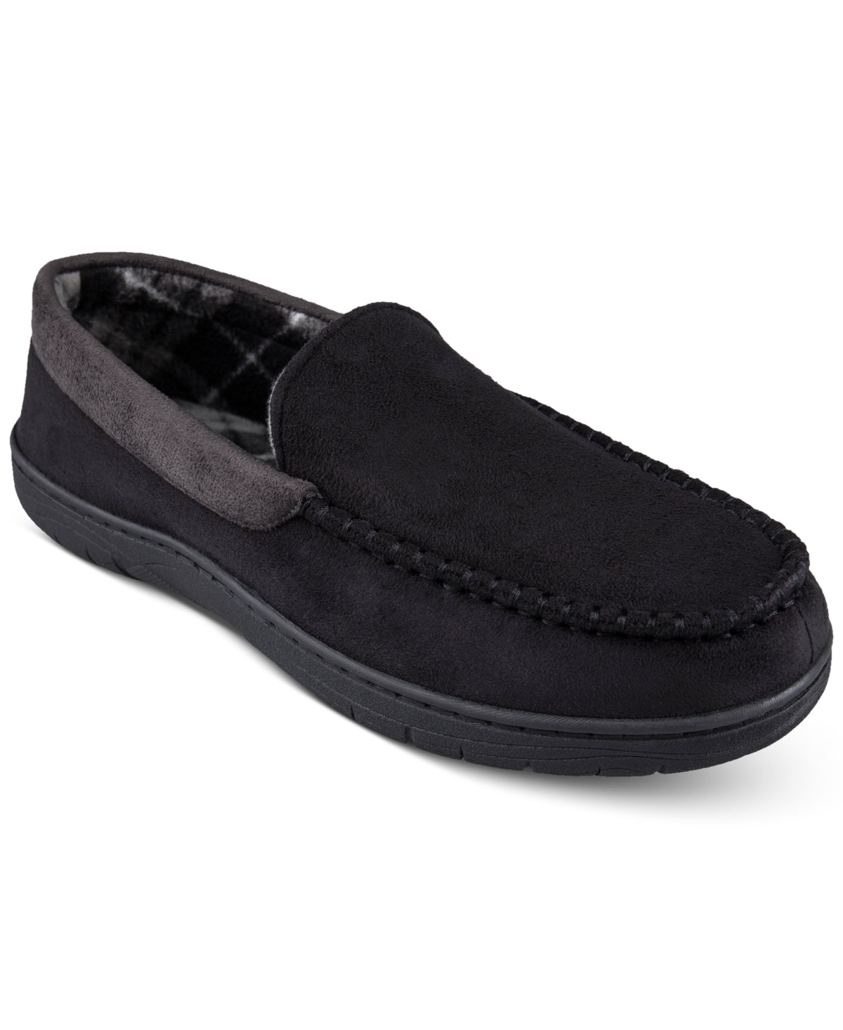 Haggar Mens Microsuede Fleece Lined Venetian Slippers