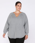 Black Tape Plus Size Cotton Raglan Sleeve Top