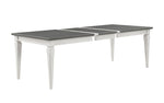 Katia Dining Table With Leaf - Gray / White