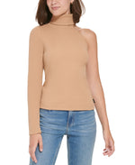 Calvin Klein Jeans Women's One-Shoulder Turtleneck Top