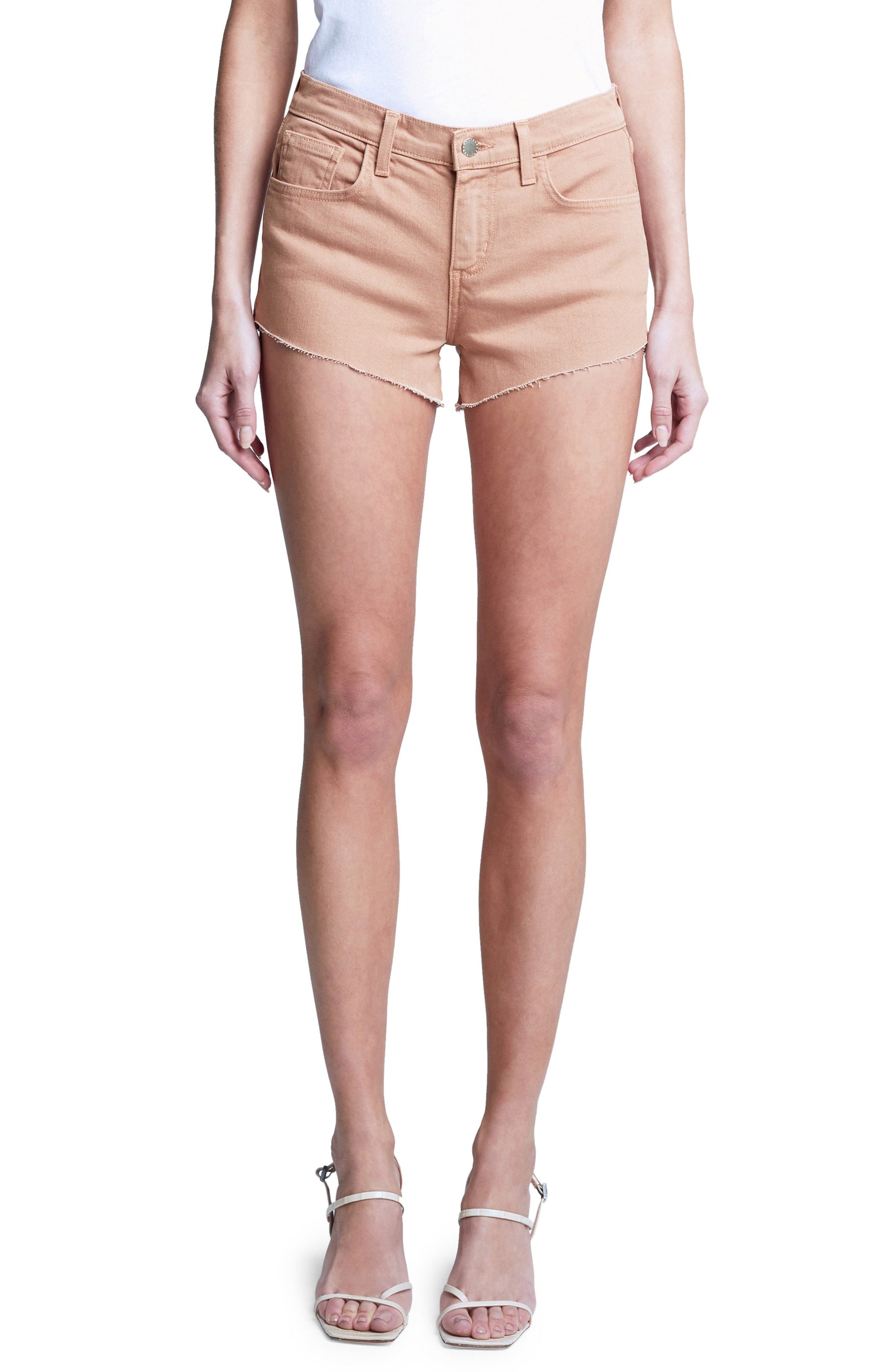 Women's L'Agence Audrey Brown Cutoff Shorts