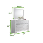 Traditional Style Queen 4 Pc Storage Bedroom Set Made with Wood in White
