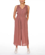 Smocked Waist Culotte Jumpsuit