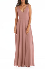 After Six Chiffon Gown in Desert Rose , Size 10