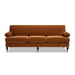 Alana Lawson Three-Cushion Tight Back Sofa, Burnt Orange Performance Velvet