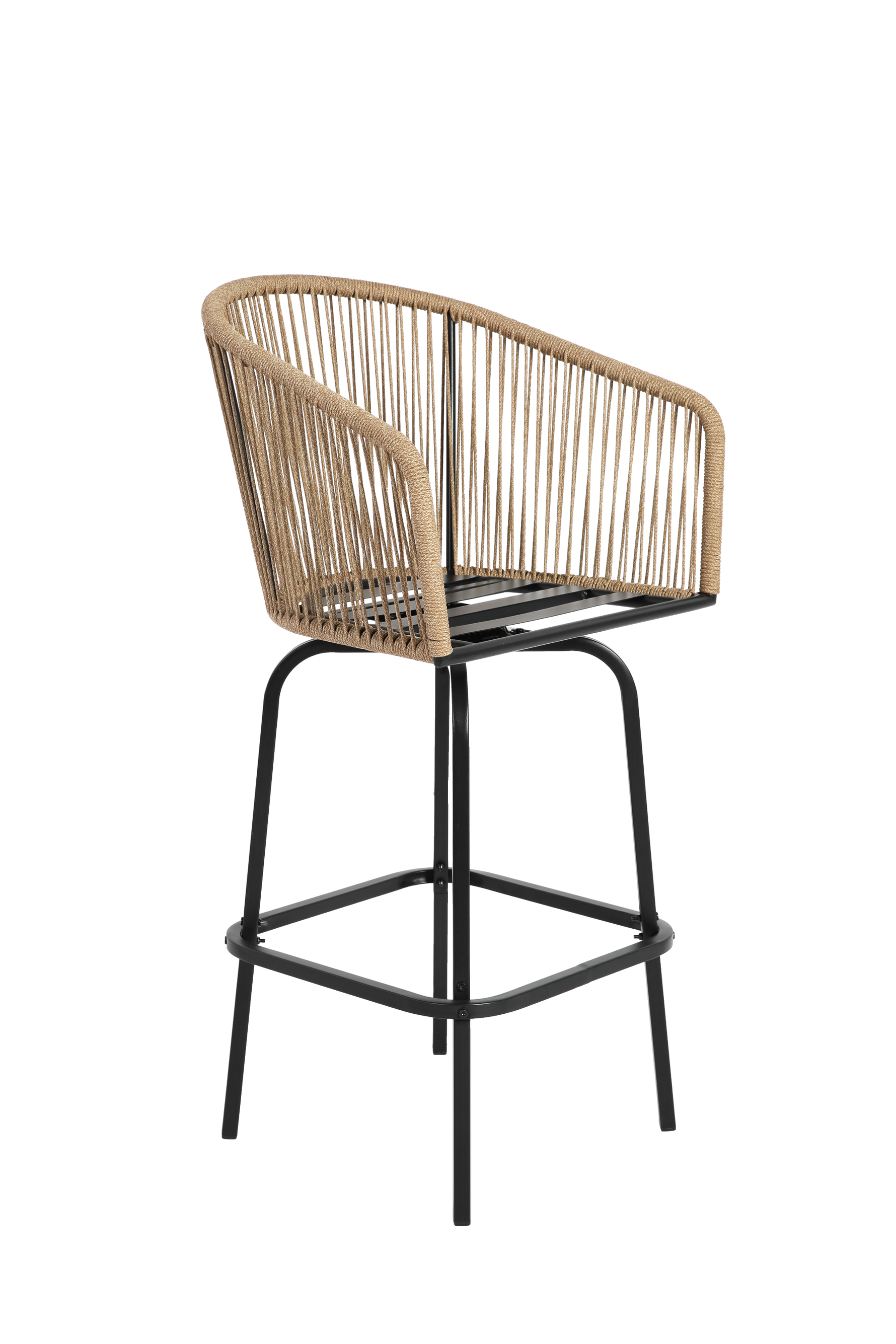 Outdoor Bar Stools Set of 4 with Armrests and Backrest