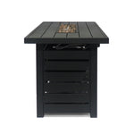 Rectangular Iron Fire Pit - 30,000 BTU - Tank Cover Inside