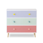 3 Drawer Dresser Storage Cabinet With Anti-Tip Safety