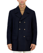 Michael Kors Men's Classic Fit Double-Breasted Wool Blend Peacoats