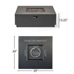 39'' Square Iron Fire Pit - 50,000 BTU