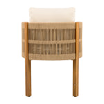 Outdoor Dining Set with Acacia Wood Table and 4 Chairs, Beige
