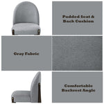 Clayten Gray Fabric and Espresso Finish Dining Chair (Set of 2)