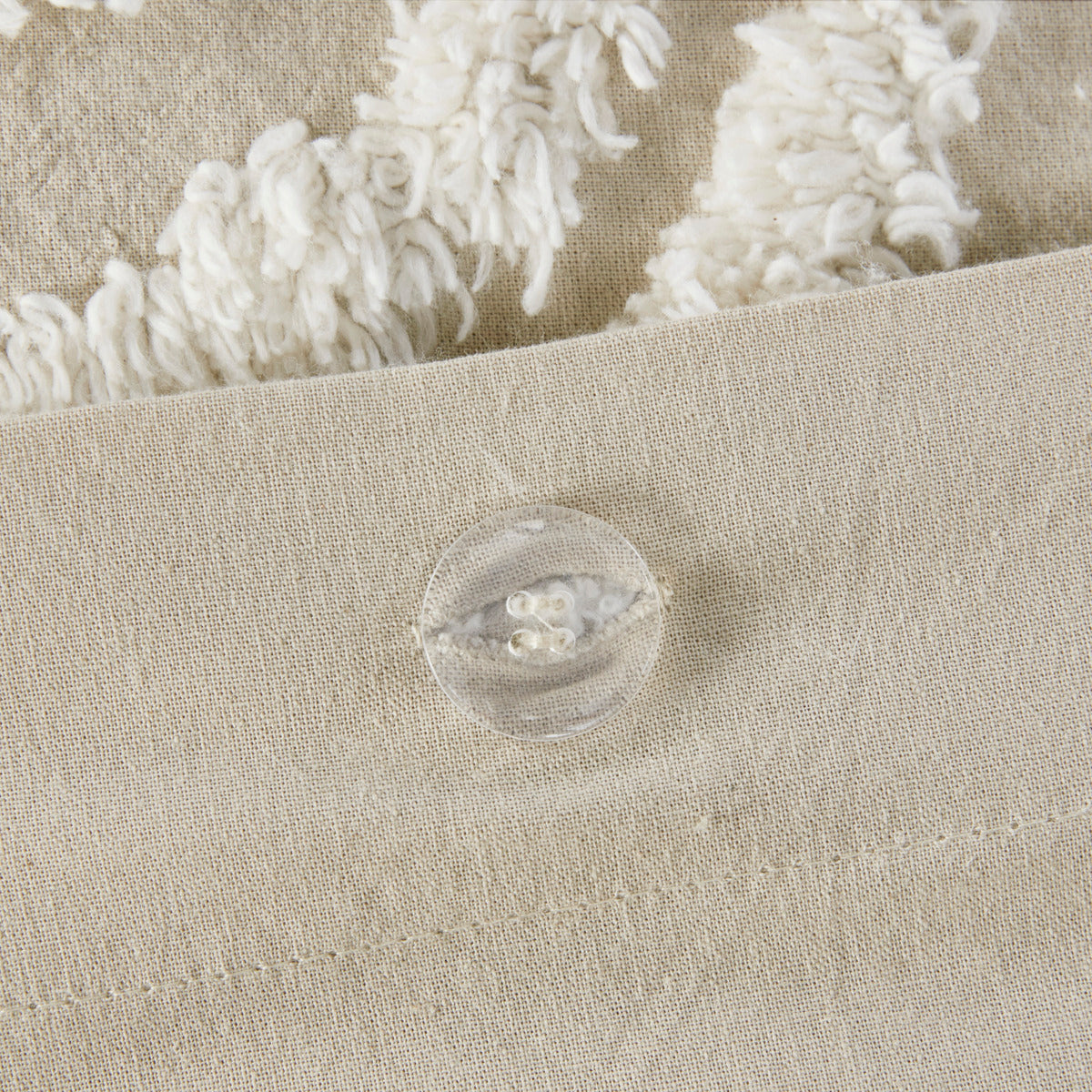 King/Cal King 3 Piece Tufted Cotton Duvet Cover Set