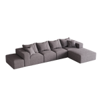 Modern Upholstered Sectional Boneless Couch Set