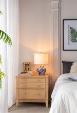 Blue and White Short Urn Ceramic Vase Lamp