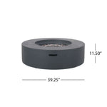 Modern Lightweight Concrete Outdoor Circular Fire Pit 50,000 BTU