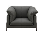 Tadi Top Grain Leather Chair - Black
