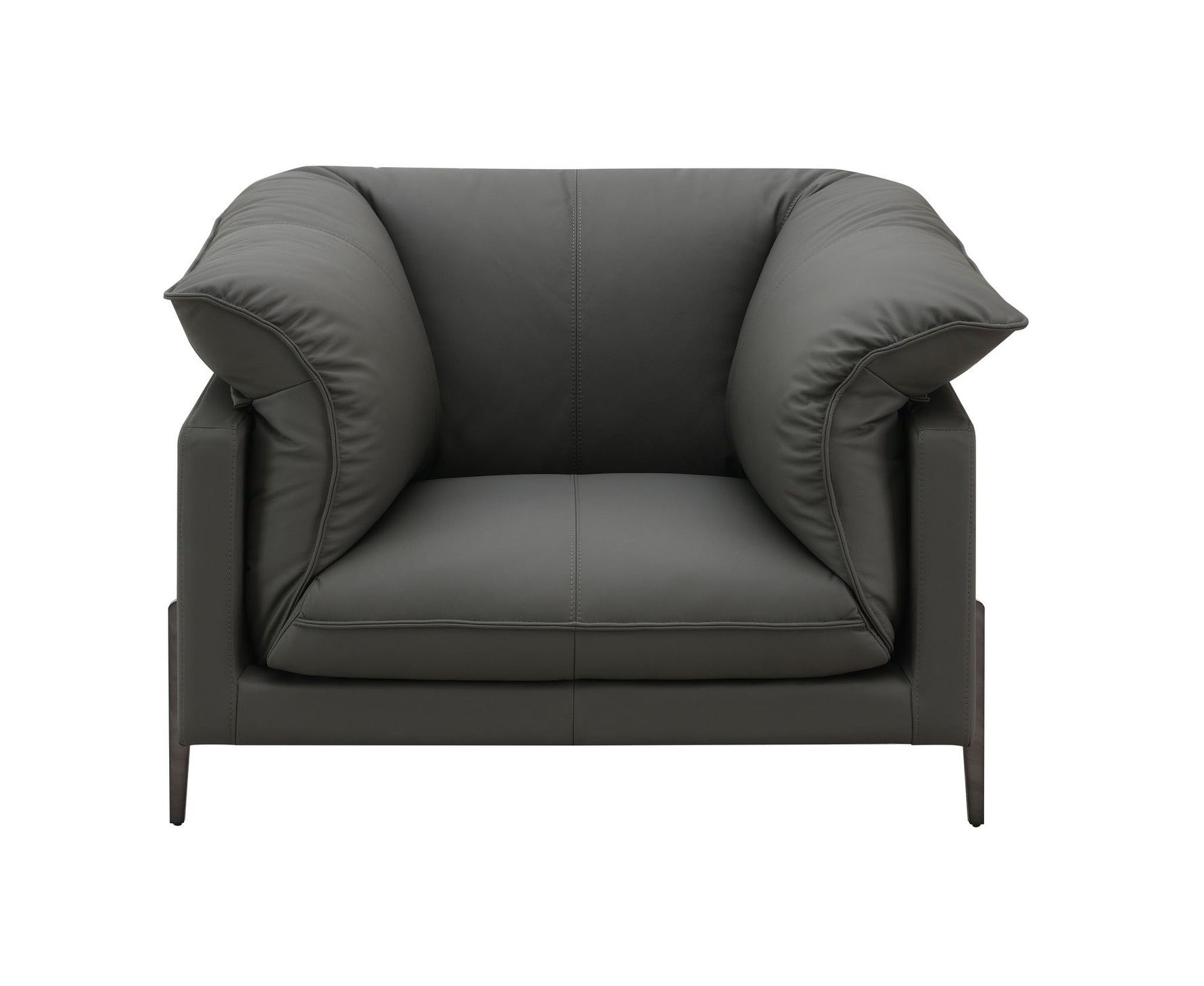 Tadi Top Grain Leather Chair - Black