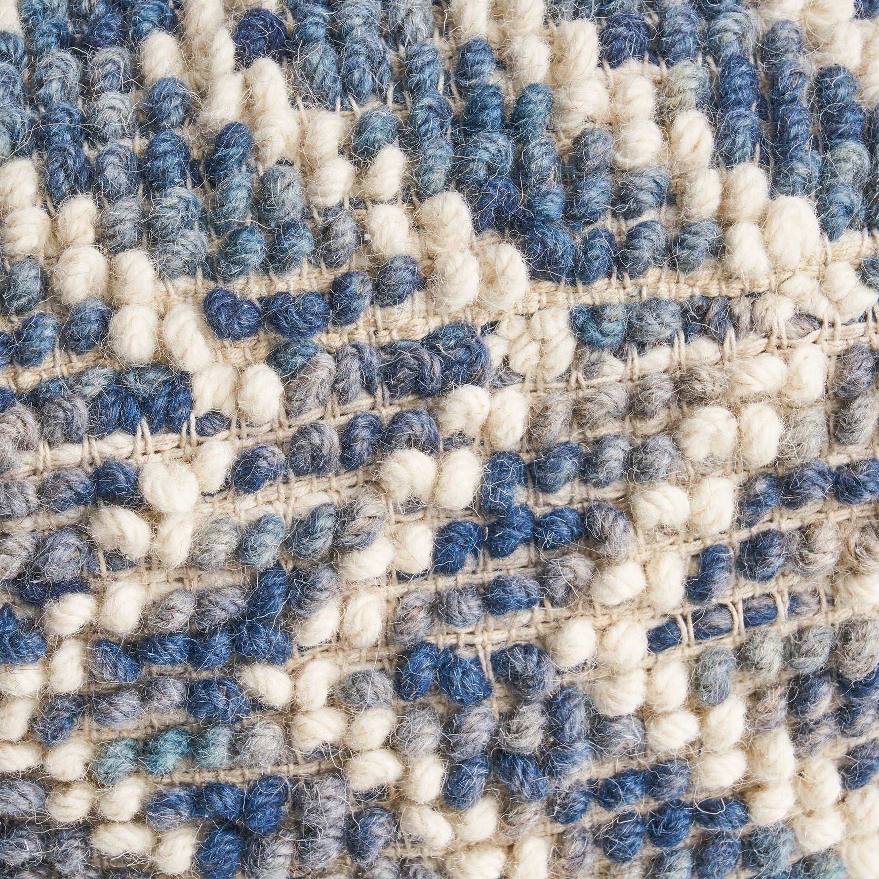 Alina Wool and Cotton Pouf - Natural