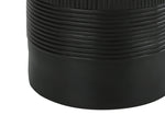 Contemporary Black Resin Table Lamp with Ivory Shade, 24 inches High