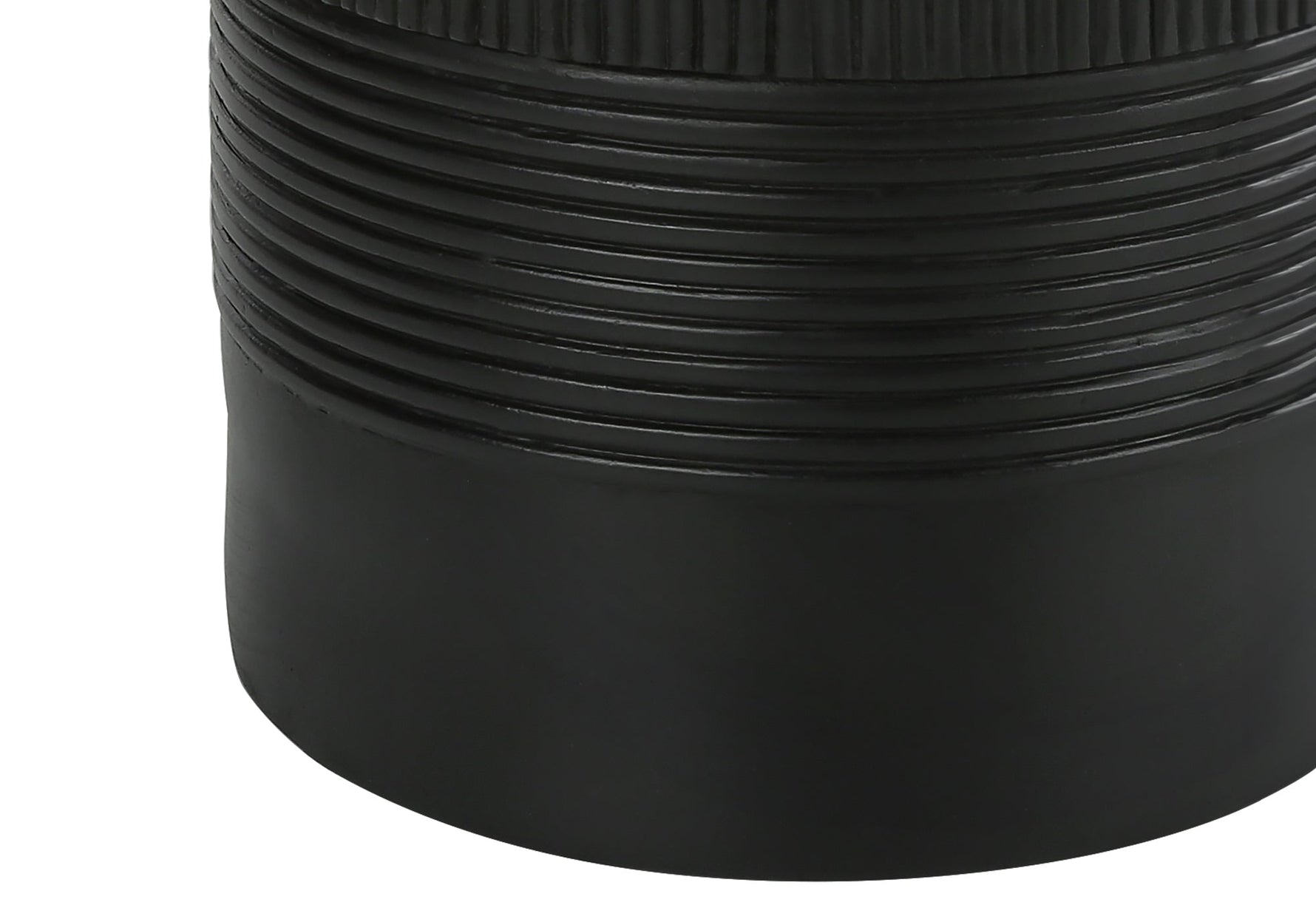 Contemporary Black Resin Table Lamp with Ivory Shade, 24 inches High