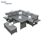 Tomax 5-Piece Outdoor Patio Rattan Sofa Set