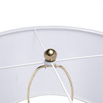 D15x29.5' Gold and White Table Lamp with Round Four Tiered Body