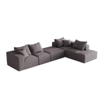 Modern Upholstered Sectional Boneless Couch Set