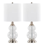Belle Modern Seeded Glass Table Lamps – Set of 2