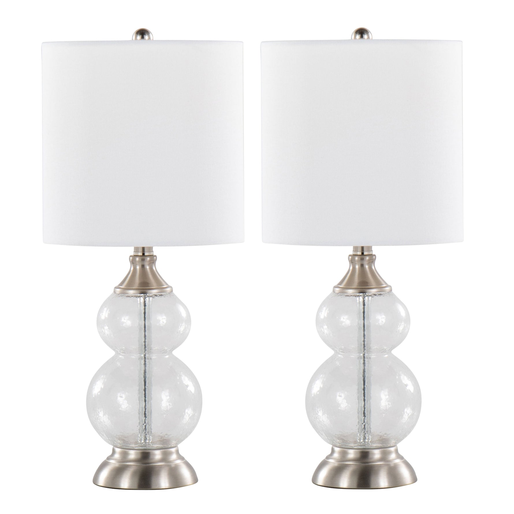 Belle Modern Seeded Glass Table Lamps – Set of 2