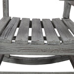 Wooden Oversized Porch Rocker Chair With Wide Seat and Tall Backrest
