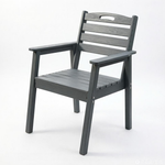 HDPE Outdoor Terrace Dining Chair Set of 2
