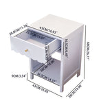 Nightstand With Drawer and Open Shelf, Scalloped Edge Bedside Table