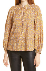 Rebecca Taylor Abstract Floral Blouse