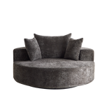 55'' Chenille Foam Single Swivel Chair
