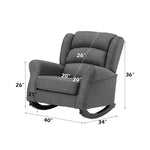 Fabien Rocking Chair in Gray