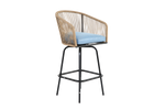 Outdoor Bar Stools Set of 4 with Armrests and Backrest
