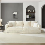 Modern Comfy Upholstered 4 Seat Sofa Cloud Couch, Deep Seat With Soft Pillows
