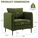 Accent Chair With Pillow For Living Room