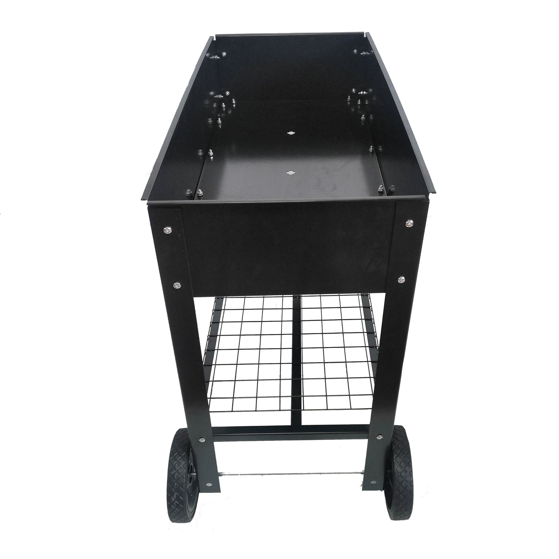 Mobile Metal Raised Garden Bed Cart with Legs